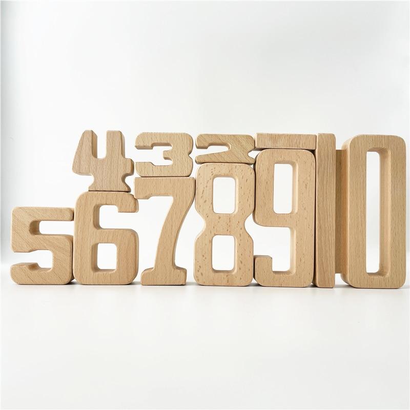 Mini Montessori Wooden Math Numbers Blocks