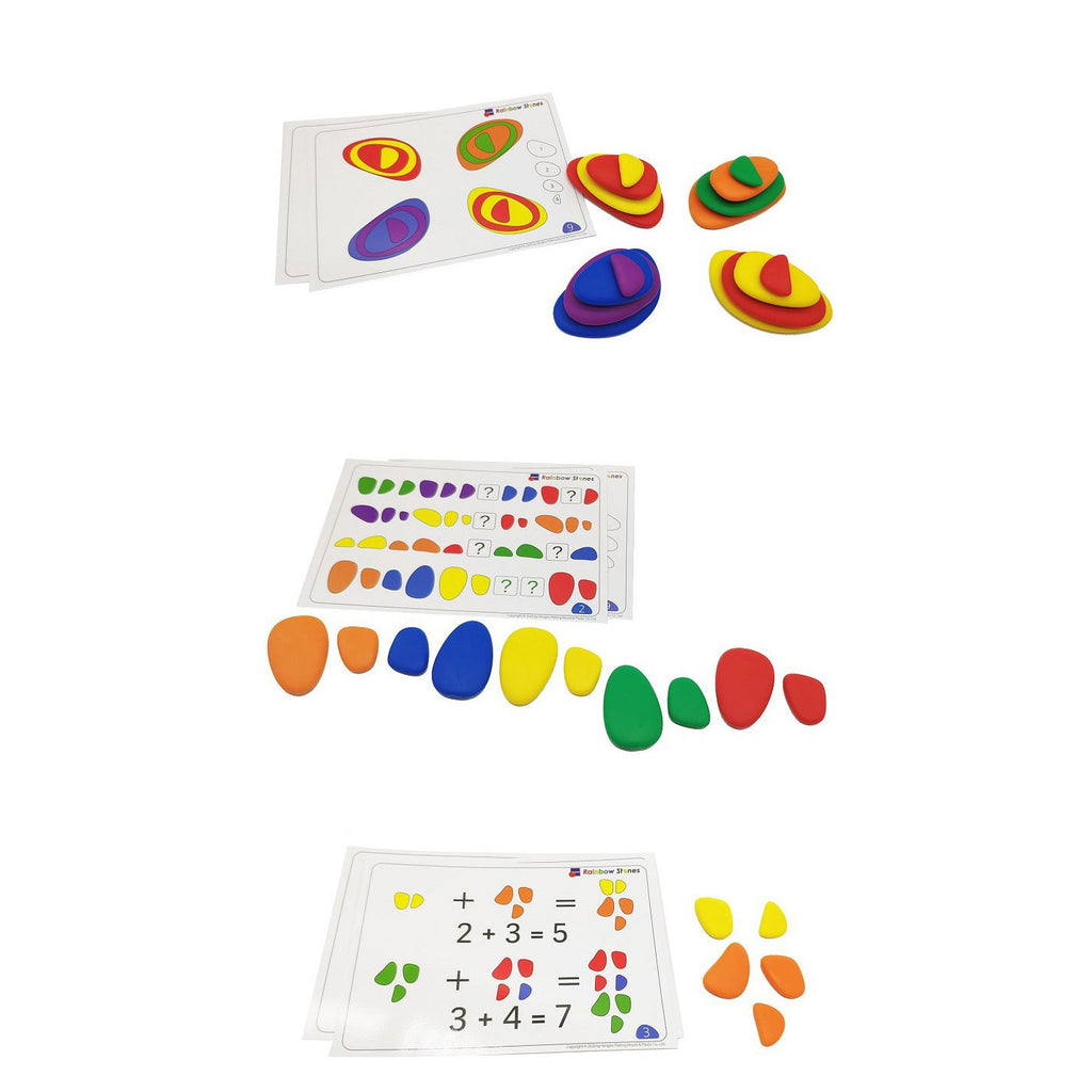 Montessori Colorful Stones Activity Set
