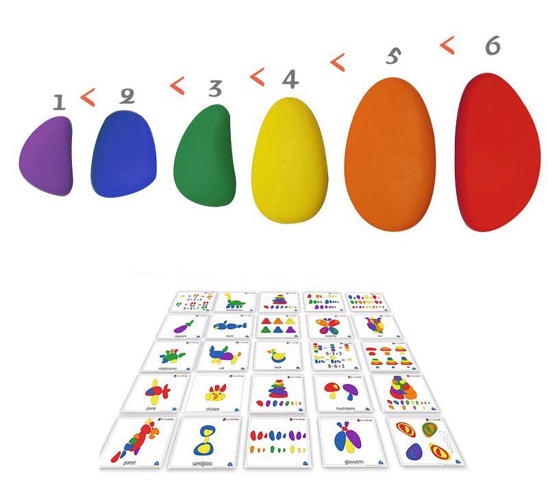 Montessori Colorful Stones Activity Set