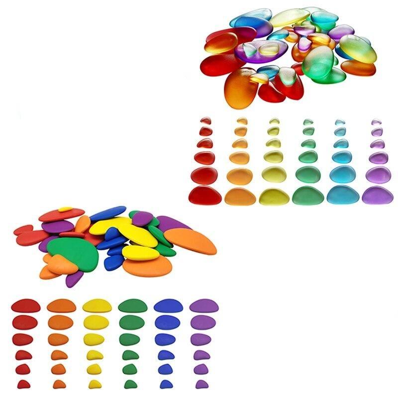 Montessori Colorful Stones Activity Set