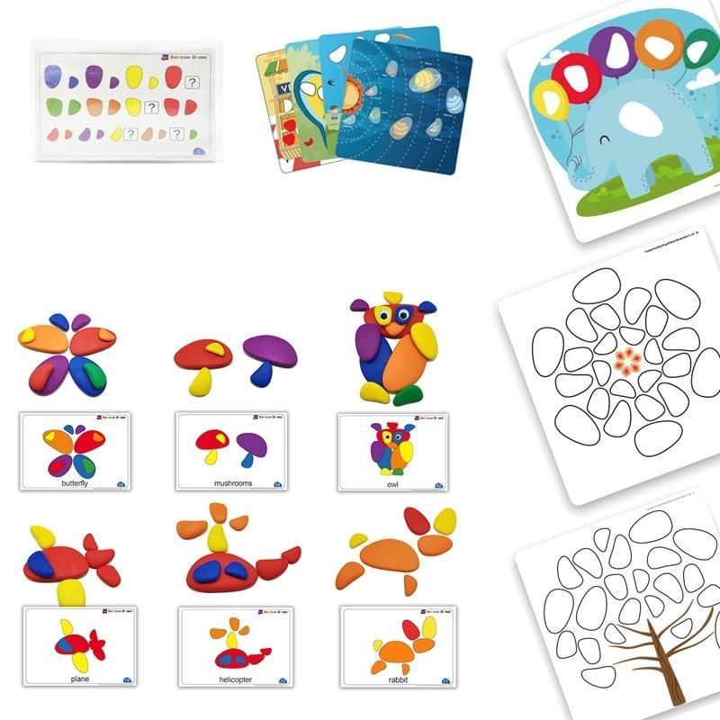 Montessori Colorful Stones Activity Set