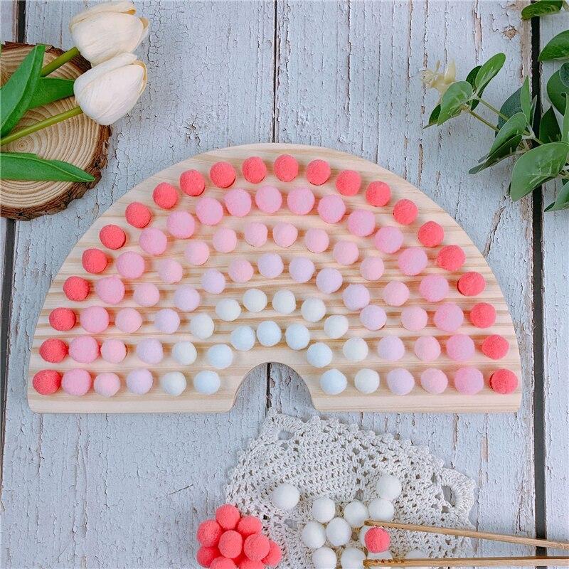 Montessori Pom Pom Rainbow Board