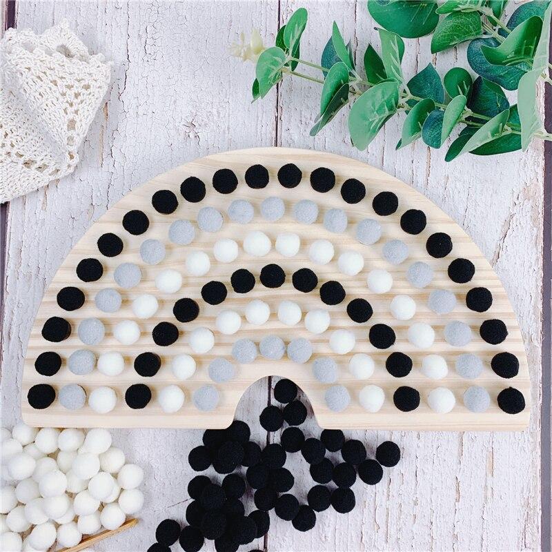 Montessori Pom Pom Rainbow Board