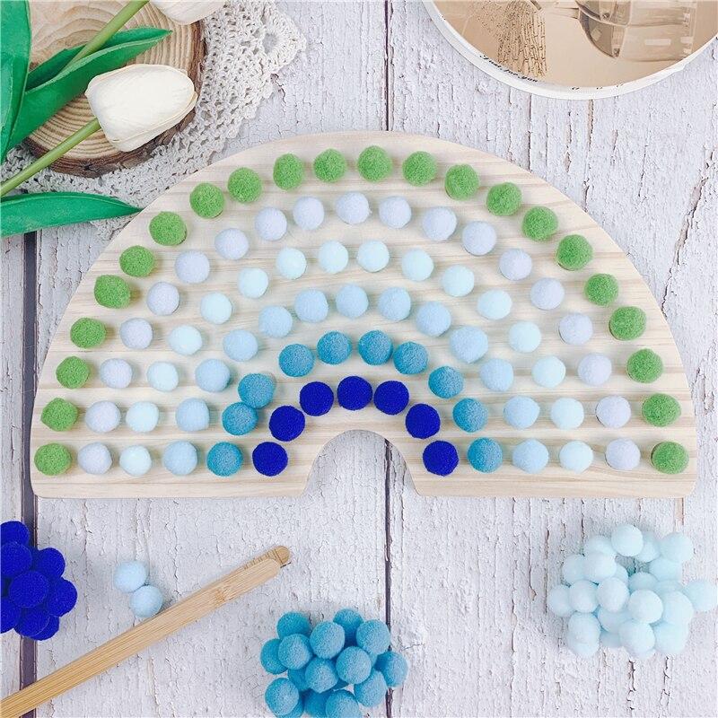 Montessori Pom Pom Rainbow Board