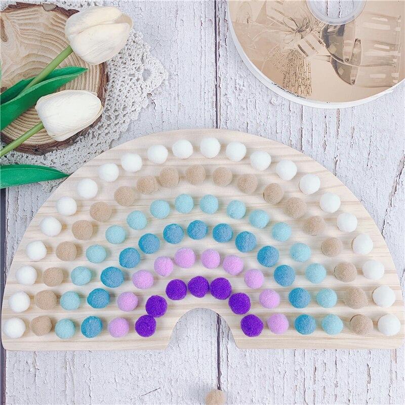 Montessori Pom Pom Rainbow Board