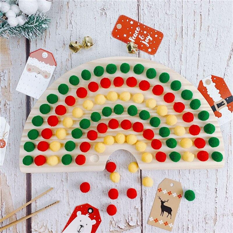 Montessori Pom Pom Rainbow Board