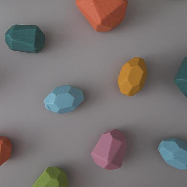 Wooden Colourful Building Stones