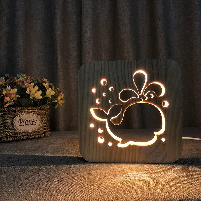 Wooden Night Light USB Power