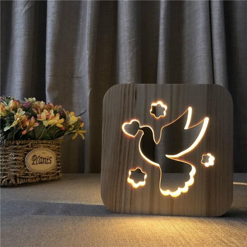 Wooden Night Light USB Power