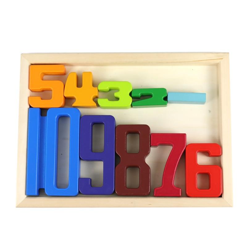 Montessori Wooden Math Numbers Blocks