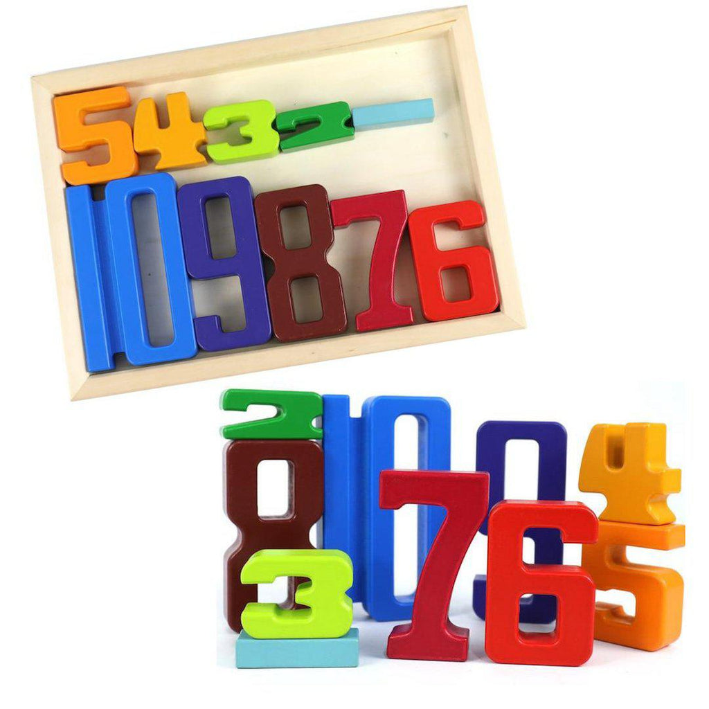 Montessori Wooden Math Numbers Blocks