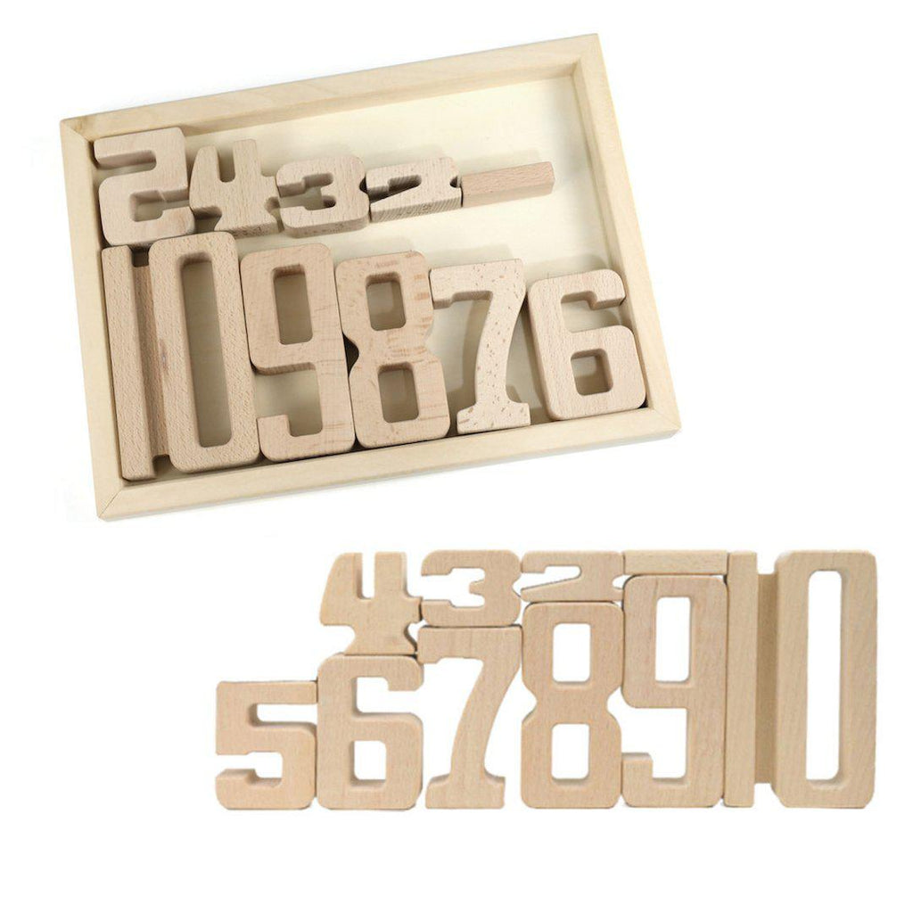 Montessori Wooden Math Numbers Blocks