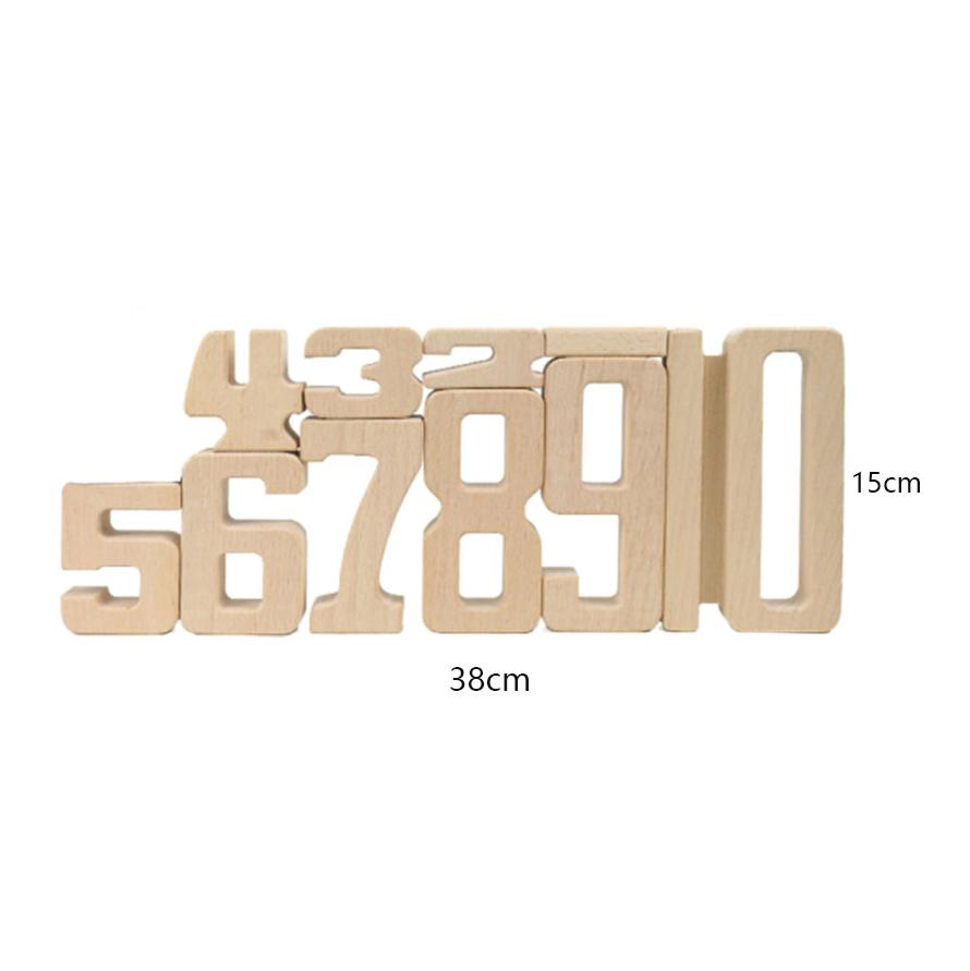 Montessori Wooden Math Numbers Blocks